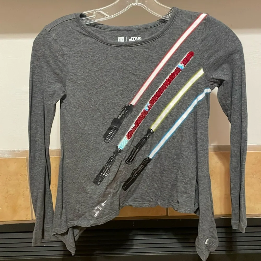 GAP Child’s Star Wars Light Saber Long-Sleeve Tee (m)